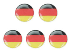 5-pack broschnålar i zinklegering med nationell flagga, Tyskland flaggnål för ryggsäckar, hattar, slipsar, klädtillbehör, festgåvor