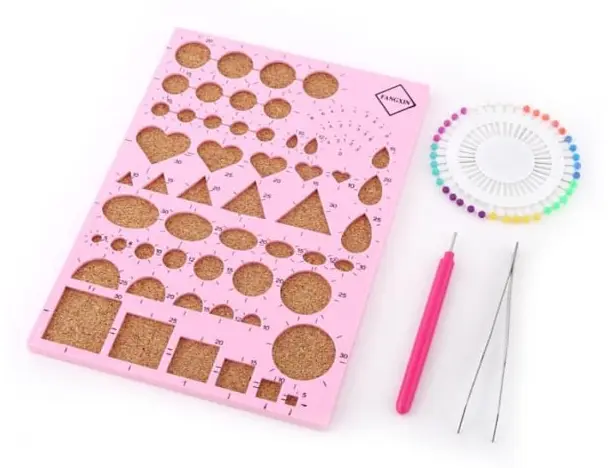BEL-7423055267496-Papper Quilling Quilling Tool Kit för DIY, Craft Mall Board i Rose Hardware