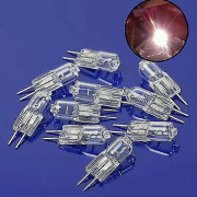 10-pack 12v 20w G4 Jc-typ halogenlampor (klara) - 20 watt lampor för datorer med 10 personer, testning krävs