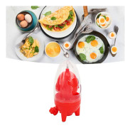 Äggspinn Perfect Protection Food Grade Silikon Pad Blanda Äggvita Äggula Enkel Användning Äggskakare för Hushåll Röd