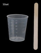 50 st Epoxy Resin Lim Verktyg Återanvända Omrörning Stick 30ml Mätkopp