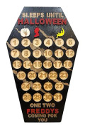 Halloween Nedräkning Kalender Trä Kista Advent 31 Dagar Bords Kalender Prydnad