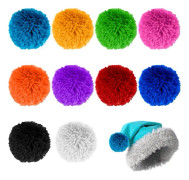 10 st stora garnpompoms - 3 tum akrylbollar för DIY-hantverk, hattar och festdekorationer - färgglatt variationspaket