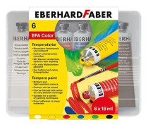 EBERHARD FABER Schulmalfarbe EFA Färg, 6 rör till 18 ml