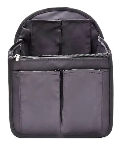 Ryggsäck Förvaring Insert Bag Inner Bag Fack Sortering Bag Liner Organizer Black