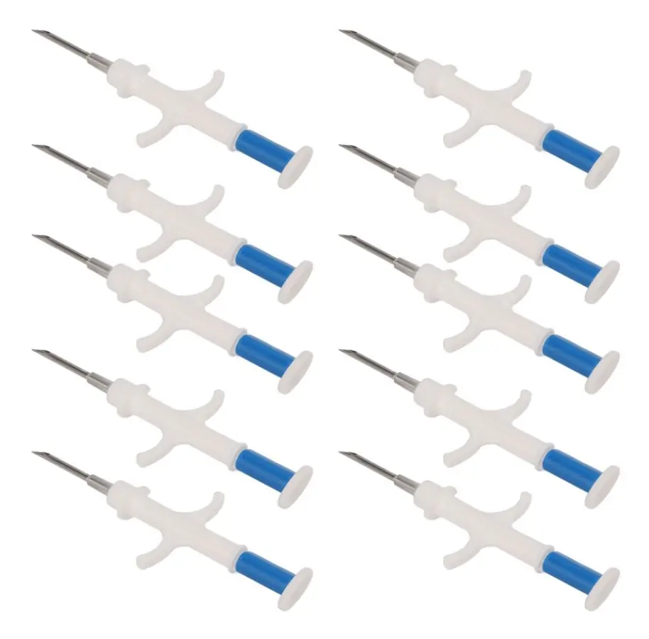 10 förpackningar Animal Microchip Pet RFID Identifiering Implant Kit ISO11784 11785 Standard 1,4x8mm