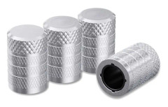 Ventilhattar för däck, Svarta, 4 st, Anodiserad aluminium ventilhattsats, Korrosionsbeständig, Universella ventilskydd för bilar, lastbilar och cyklar