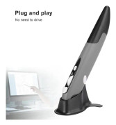 USB-datorpenna PC-delar Trådlös 2.4G Muspenna Typ Personlig Innovativ Vertikal(Grå PR-03)