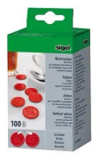SIGEL PLAST TOKEN RÖDA PRÄGLADE MÖNSTER DIAMETER 25 MM FÖRP. 100