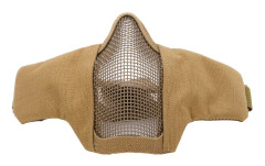V10 Half Face Steel Mesh Andas skyddande ansiktsskydd tävling SkyddscykelutrustningKhaki