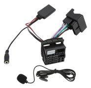 12Pin Bluetooth 5.0 Aux Audio Kabel Adapter Mikrofon Hands Free Ersättning för Peugeot 207 307 407 308