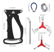 st/set Cykelspänningsmätare Ekrar Kalibreringsverktygssats Aluminiumlegering Wire Wheel Set Mountainbike Fälgjustering Spänningsmätare