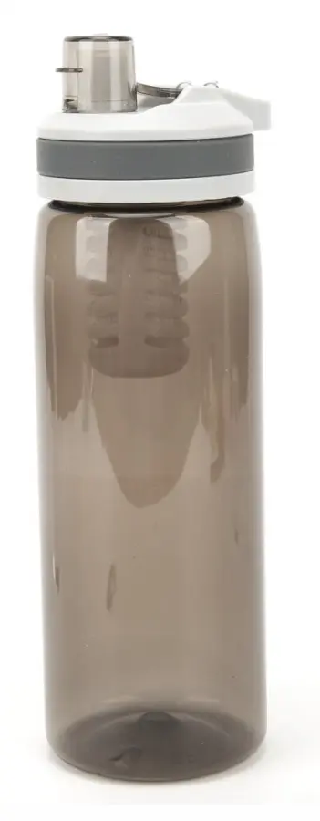 770ml Utomhusfiltrerad vattenflaska Camping Nödvattenfiltreringsflaska Renare Svart
