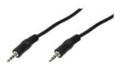 LogiLink - Ljudkabel - mini-phone stereo 3.5 mm hane till mini-phone stereo 3.5 mm hane - 5 m - svart