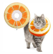 Sl Runmeihe kattkon krage återställningskrage, justerbar kattkon, mjuk Elizabethan krage orange 1 st)