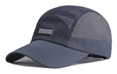 Sommar Mesh Baseballkeps Justerbar Andningsbar Keps Snabbtorkande Truckerhatt Utomhussport Löparhatt (Marinblå)