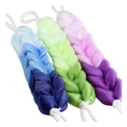3 st långa svampflätor Mesh Sponge Nylon Bad Bar Lång Spon