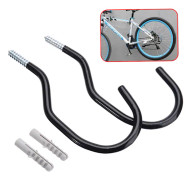 1 Par Cykelkrokar, Passar Alla Cykeltyper, Bred Öppning, Enkel På/Av - Perfekta Krokar/Hängare för Garagetak och Vägg för Cykel Förvaring och Upphängning