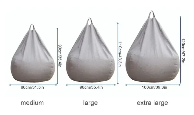 Extra Stor Sittpuff Stolar Soffa Överdrag Lazy Lounger För Vuxna Barn Inomhus Gul 100 * 120cm