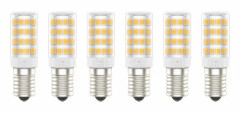 E14 LED-lampor, 5W (motsvarande 50W) Varmvitt 3000K 6 st