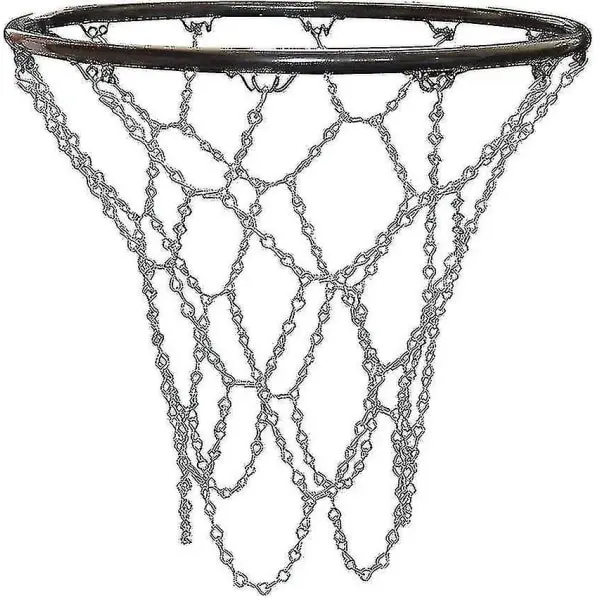 Utomhus basketnät, ersättningsbasketnät, utomhus basketnät, metall basketnät, standard hållbart galvaniserat inomhus basketnät