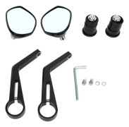 Universal svarta motorcykelspeglar - 2st, 22 mm/0,87 tum Byte av styrsidospegel för SUZUKI GSX250R GSXR600 GSXR750