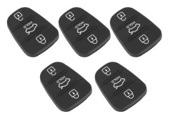 Ers?ttningsgumminyckelskal 3 knappdyna f?r Hyundai och Kia - 5st set