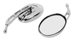 Universal Chrome Motorcykel sidospegel - klarsyn, 10 mm, vänster och höger ersättning för Suzuki (2 st)