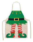 Juldekorationer för hemmet 1 st Jultomte Julförkläde Juldekor Juldekor Nyår Julklapp 55x68cm style 6