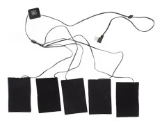 Elektrisk klädvärmare mjuk slitstyrka flexibel kompositfiber USB-värmeplatta elektrisk tygvärmare med strömbrytare 1 till 5