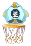 Justerbar basketkorg för barn, liten väggmonterad inomhusbasketkorg, basketkorg med bollpump, cyan