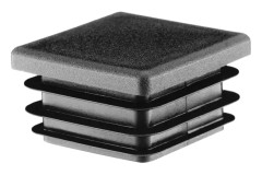 Kåpa för fyrkantiga rör 60x60 mm, 10 st, Svart (RAL 9005) Kåpa, 6x6 cm