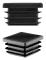 Kåpa för fyrkantiga rör 60x60 mm, 10 st, Svart (RAL 9005) Kåpa, 6x6 cm