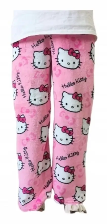 Flanell pyjamas f?r kvinnor Plysch f?rtjockad varm tecknad design i rosa r?d storlek M till XXL