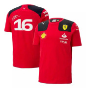 F1 T-shirt Charles Leclerc 2024 Replika bomullstr?ja R?d Mode T-shirt vuxenstorlekar S-3XL