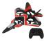 S80 RC Jetplan Flygplan Drönare Fast Vinge Flip 3 Hastigheter Lufttryckspositionering Kraftfull Belysning RC Drönarleksak för Barn Röd 3 Batterier