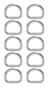 10 ST 316 rostfritt stål D-ring sömlös svetsad hårdvara D spännring surfbräda Kajaktillbehör 6 mm 30x27x6 mm/1.2x1.1x0.2in