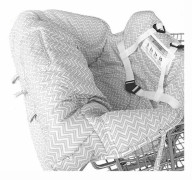 Skydd för Varukorg, Baby Varukorgsskydd, Universal, Spädbarnsstol och Varukorgspolster med Bärväska, Varukorgssitskudde