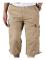 Herr 3/4 Lång Längd Elastiska Shorts Midja Cargo Combat Tre Kvarts Byxor Khaki 2XL