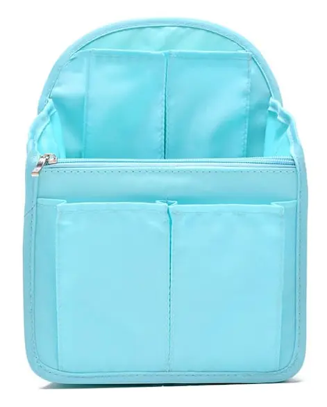 Ryggsäck Förvaring Insert Bag Inner Bag Fack Sortering Bag Liner Organizer Blue