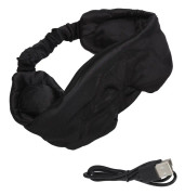 UltraThin Silk Bluetooth 5.0 Wireless Music Eye Mask - Svart