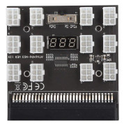 PSU-kort Svart PCB Plastmaterial 12 ATX 2x3-stiftsutgångar LED Spänning Display Strömkontakt