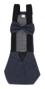 Tvättbara återanvändbara Pet Kycklingblöjor med fluga - Denimblå (34x12cm)
