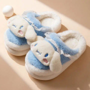 Sanrioed Anime Cinnamoroll Melody Plysch Barn Vintertofflor Cartoon Baby Boy Girl Skor Plysch Flip Flops Casual Present NM- 22cm