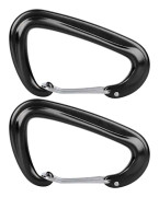 2PCS Utomhus Multifunktionell Hängmatta Hängande Spänne Gunga Hängkrok Klättringssäkerhetsspänne Svart