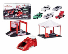 Leksak - Majorette - Porsche Racing Stand och Podium - 5 fordon - Från 3 år