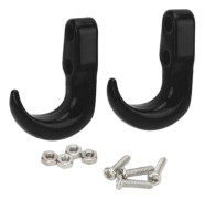 2 st RC metall stötfångare släpvagnskrok sickle autentisk räddningsbilkrok för Axial SCX24 1/24 svart