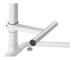 Desk Maclean standing table for working table, height adjustment, gas spring, white, max height 120cm, MC-849