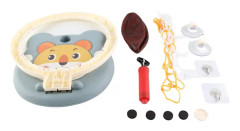 Mini basketbollkorg set med sugkopp stansfri infraröd induktion hopfällbar barn basketbollkorg med boll blå basketbollbräda