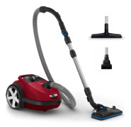 Philips Performer Silent FC8784 - Dammsugare - med behållare - påse - röd